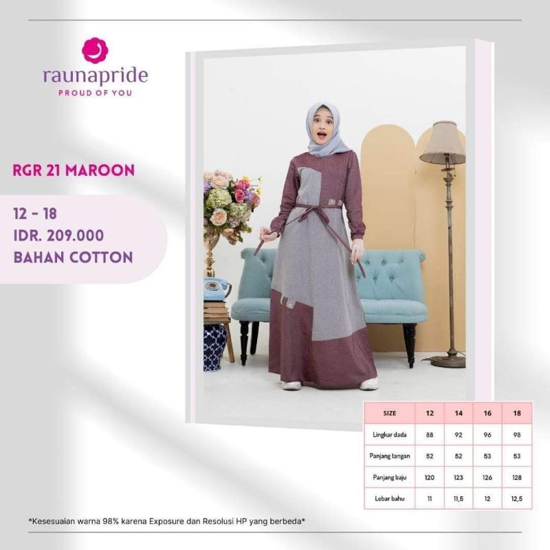 Rauna Gamis Remaja RGR 19 & RGR 21 / Fashion Muslim
