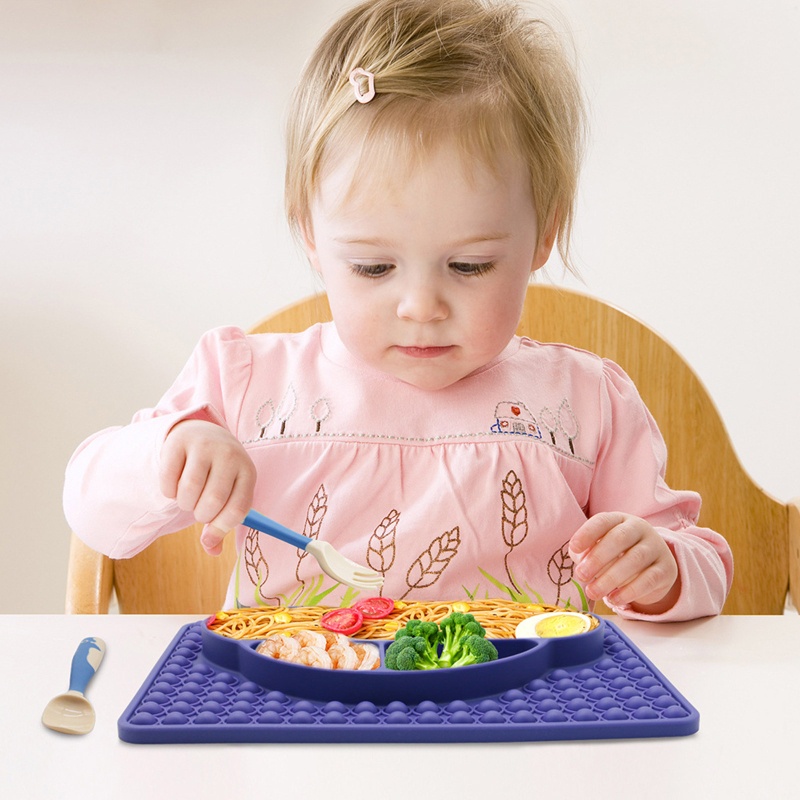 Mary Piring Makan Bayi Bahan Silikon BPA Free Dengan Fidget Popper