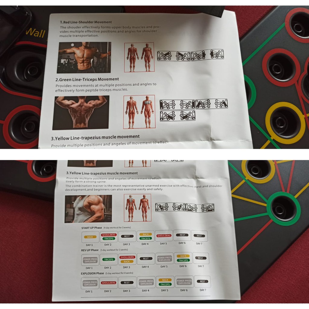 Color Coded PUSH UP Training Board like POWER PRESS