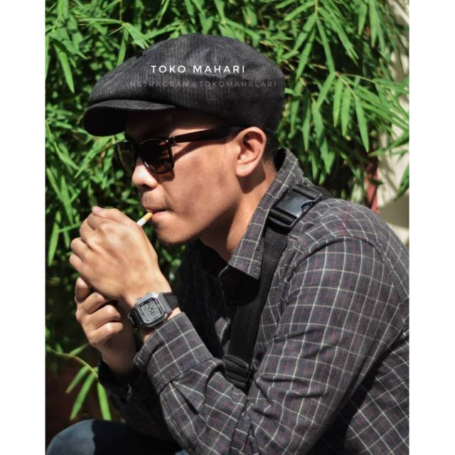 Topi newsboy / flat cap / topi jamur / topi kodok / topi baret / topi patino / topi sutradara