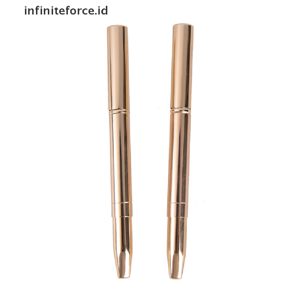 Infiniteforce.id Brush Makeup Retractable Kepala Ganda Untuk Eyeshadow / Eyeliner / Alis / Bibir