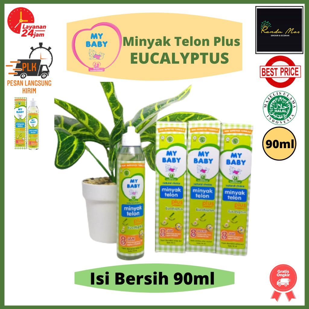 Minyak Telon My Baby 90ml Plus Eucalyptus Perlindungan 8 Jam Anti Nyamuk Original BPOM