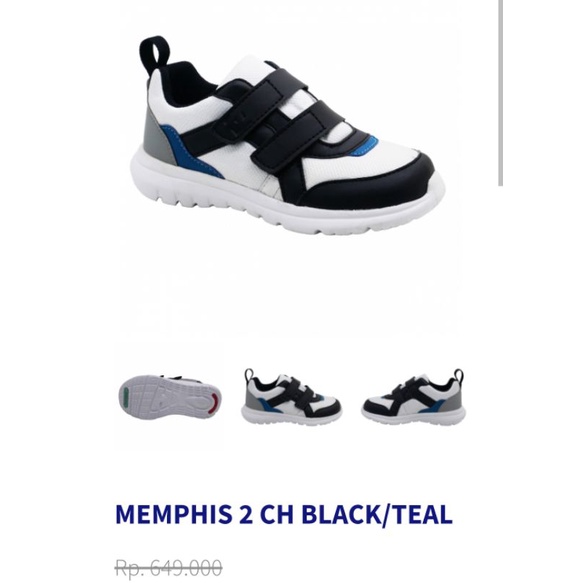 Toezone Sepatu Memphis Black Teal