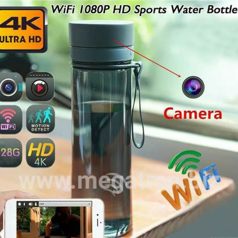 Wifi Spy Camera model Botol Air Minum (support Android/iOS) - resolusi 4k (salin)