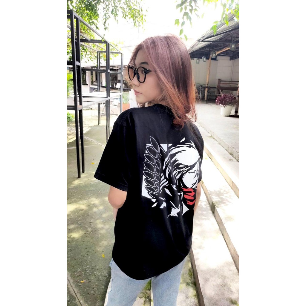 Tshirt Mikasa Ackerman Black Anime Attack on Titan