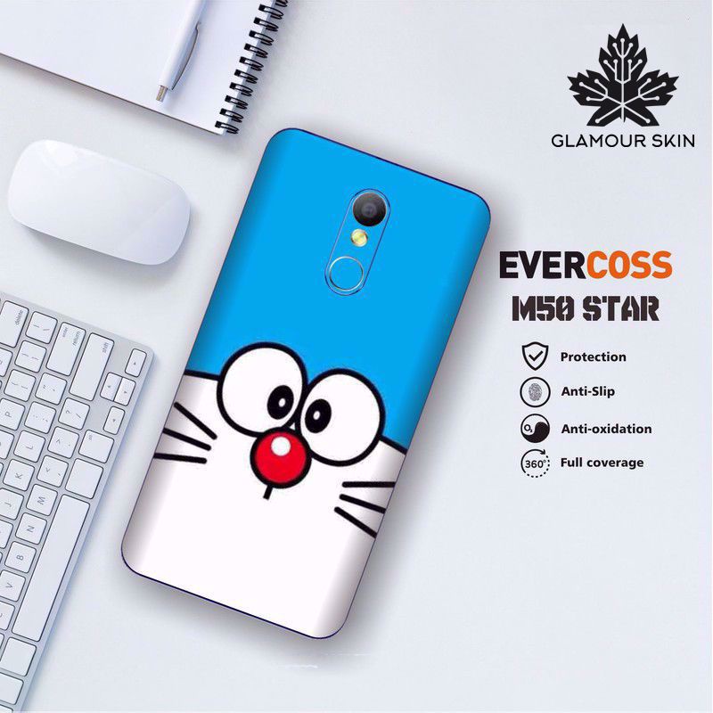 *(Dapat2PCS)* EVERCOSS M50 STAR Garskin Case/Stiker Protector Motif DORAEMON