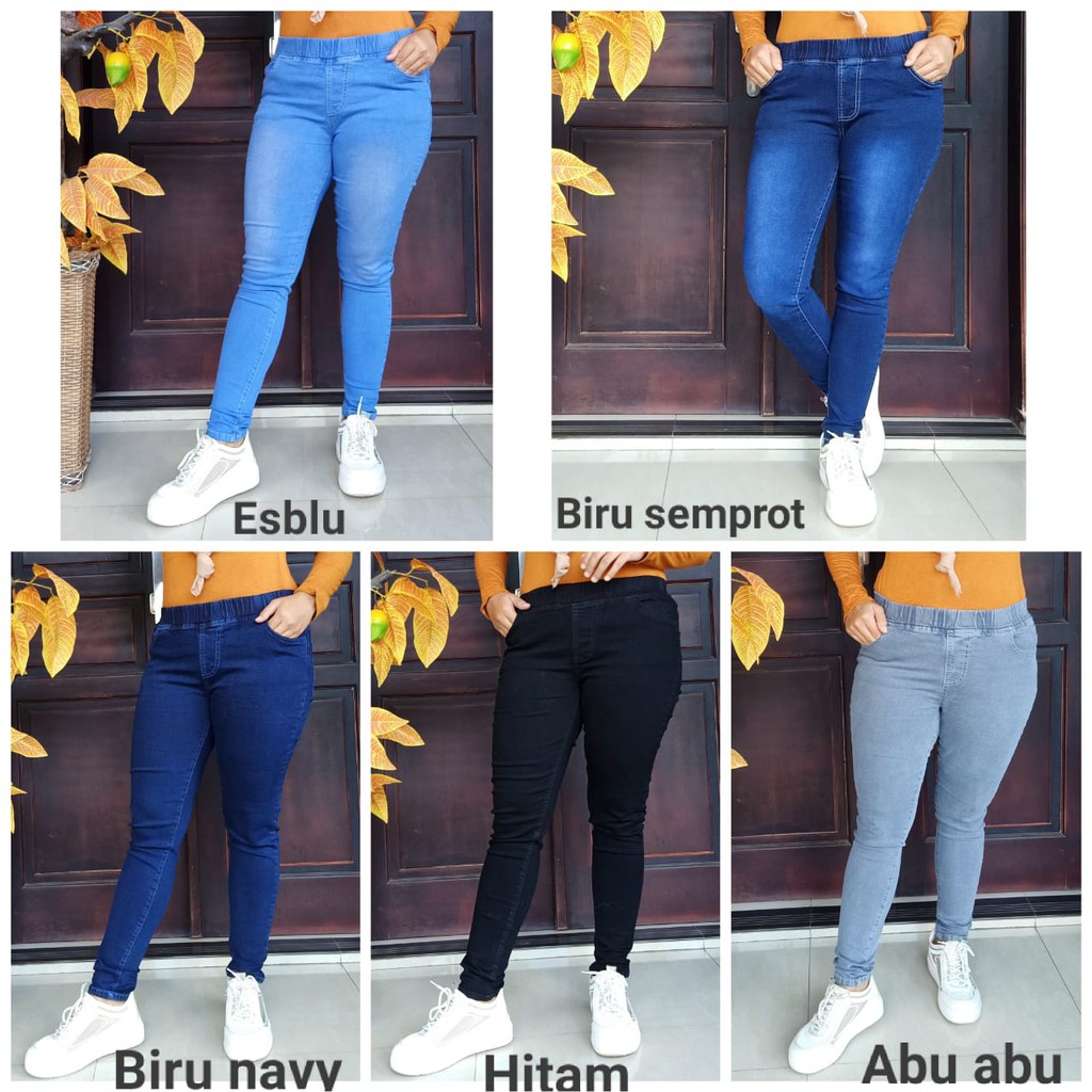 Leging Jeans Rifas | Jegging Jeans Murah | Skinny Legging Jeans / Celana Panjang Cewek JU66