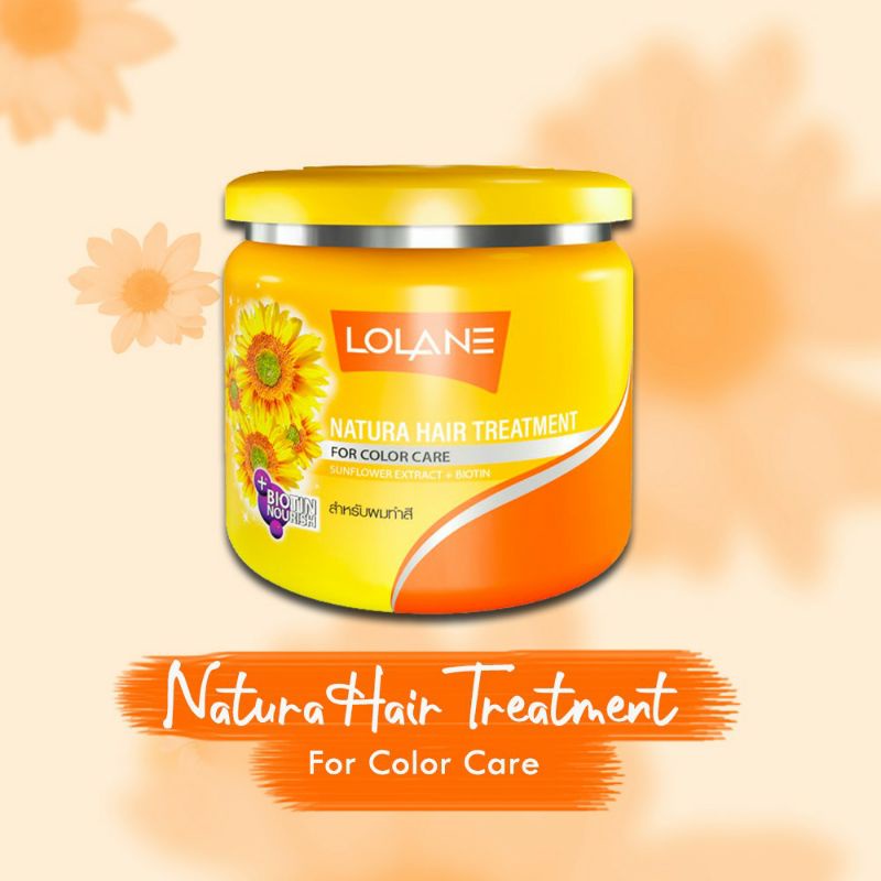 LOLANE Natura Hair Treatment For Color Care With Sunflower Big 500gr | Masker Rambut Berwarna