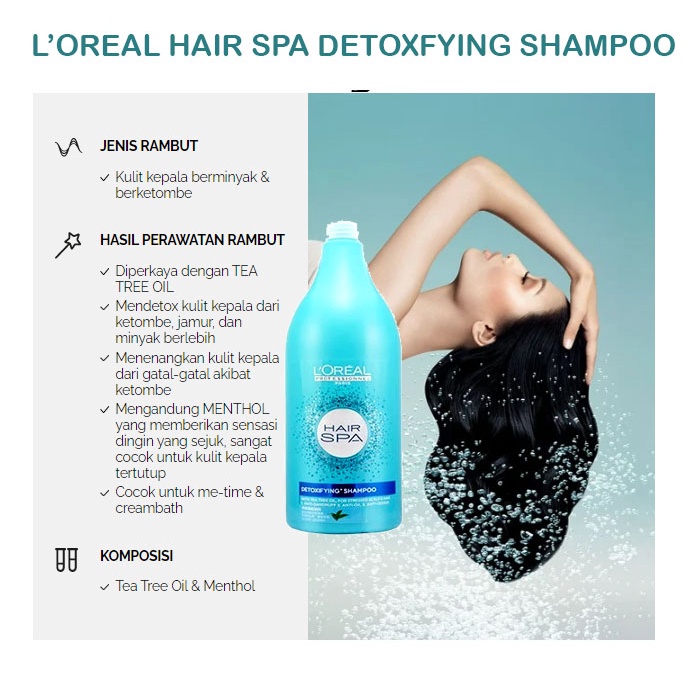 L'Oreal Professionnel Hair Spa Shampoo 1500ml [Nourishing | Detoxfying]