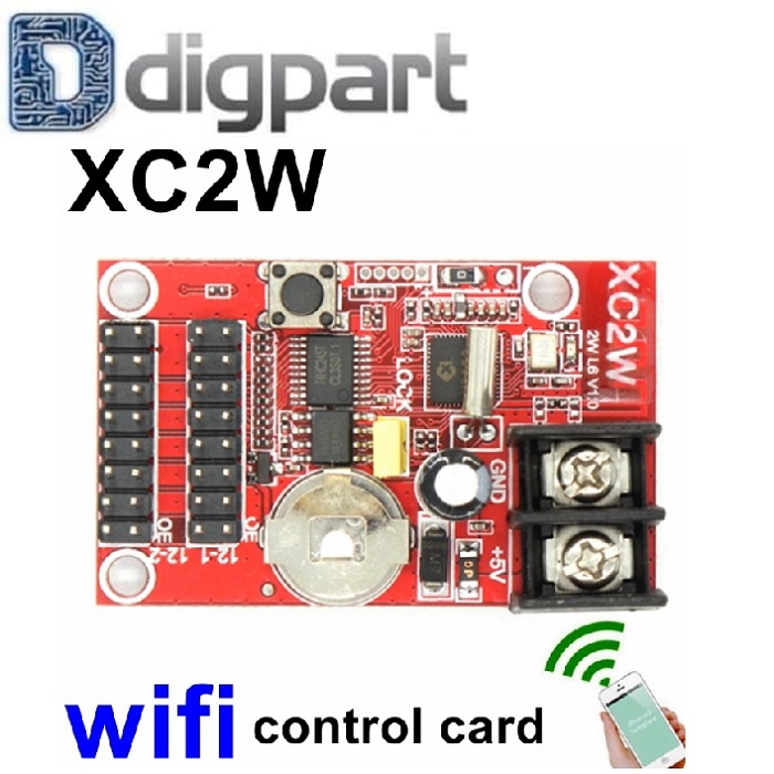 Led P10 Controller Wifi Kaler XC2W Kartu Kontrol Wifi 32032 Piksel P10 Modul Panel LED