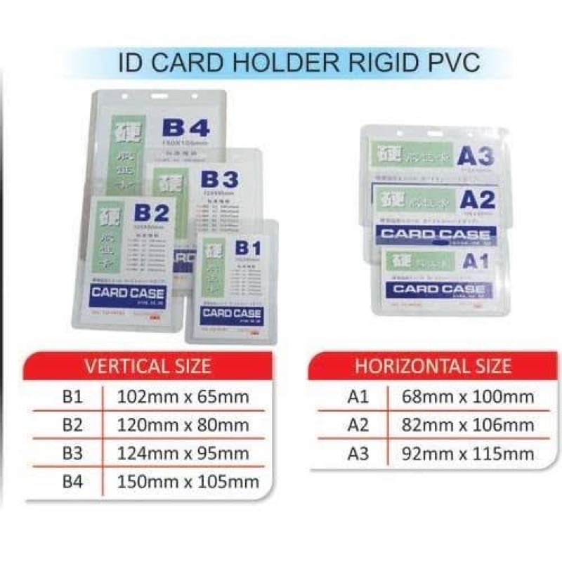 Id Card Case Plastik Bening Isi 20pcs  A1 A2 A3   B1 B2 B5 B3 B4  Ukuran Penuh Tahan Air PVC Dokumen Kartu Pelindung Pemegang