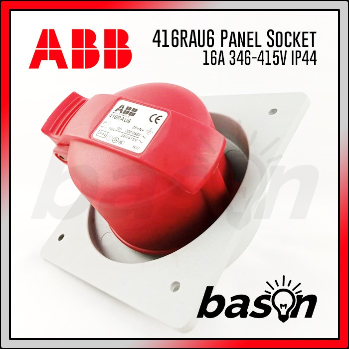 ABB Panel Socket 416RAU6 - 16A 346-415V IP44 3P+N+E | Red