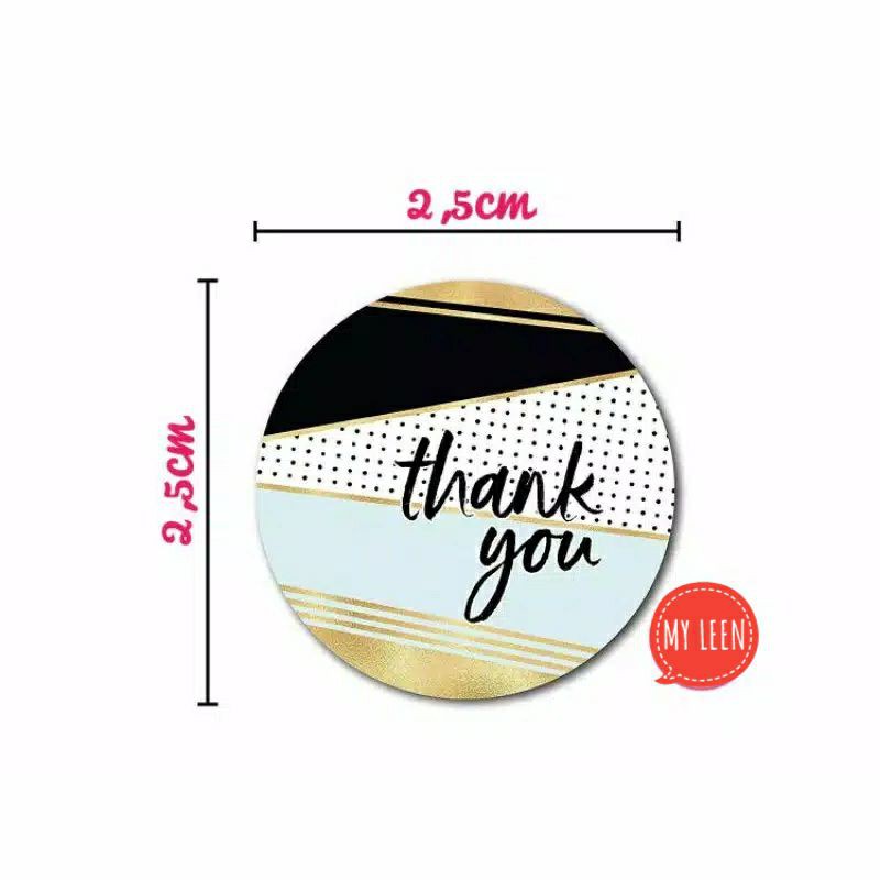 

(1pcs) Thank you Sticker Thankyou Stiker label amplop segel kemasan Terimakasih