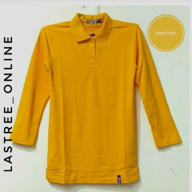 KAOS WANITA POLOSHIRT POLOS KERAH LENGAN PANJANG PIQUE LACOSTE KAOS CEWEK LENGAN PANJANG POLO SHIRT