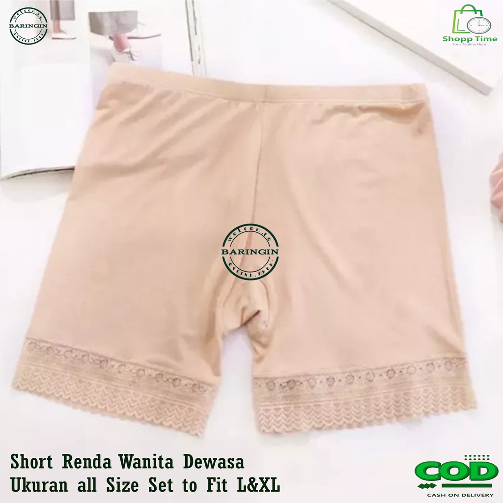 3 PCS Short Pant Wanita Dewasa / Short Wanita Renda / Celana Pendek Wanita / Celana Short Tebal / Dalaman Wanita Dewasa