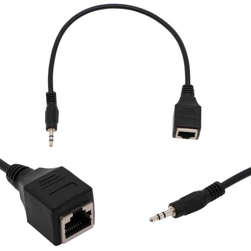 Vivi 1pc Kabel Adapter Audio Trs Male Ke Rj45 Dengan Jack 3.5mm