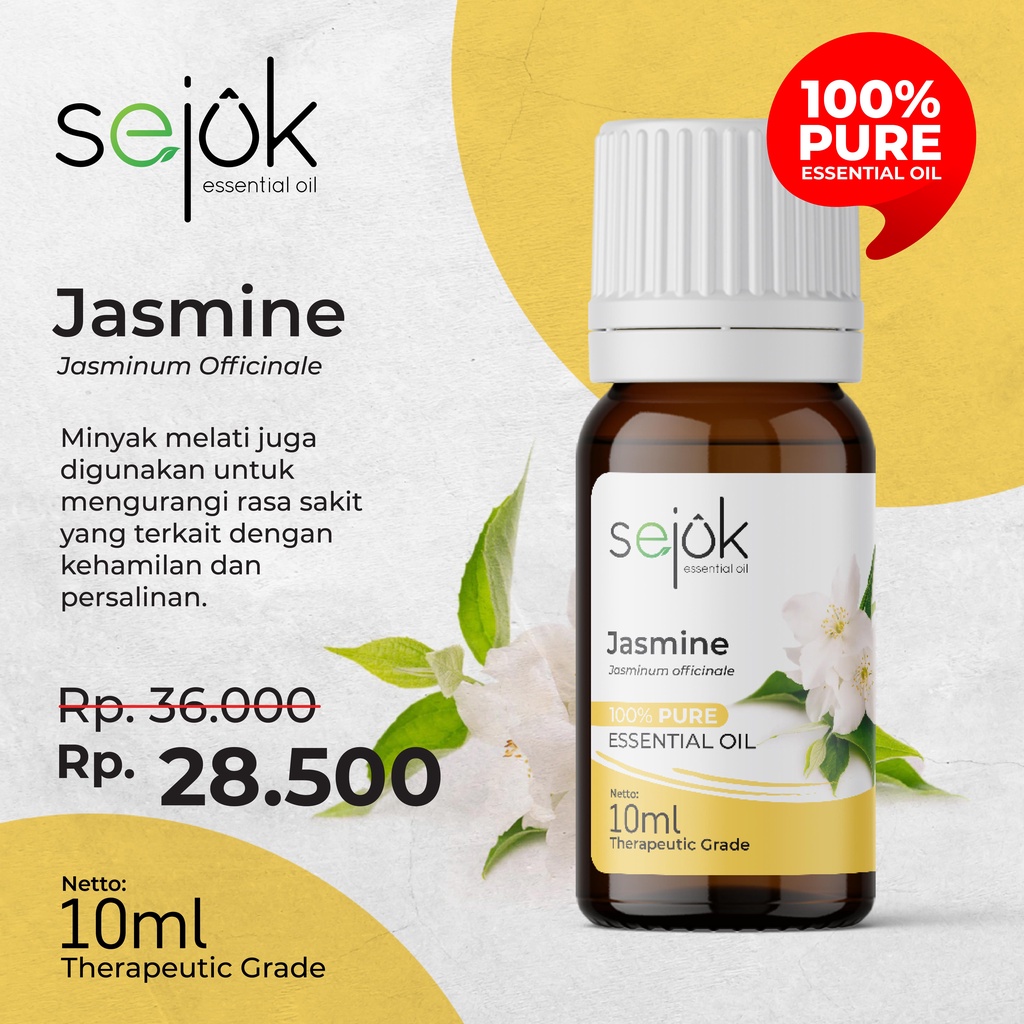 SEJUK Jasmine Essential Oil / Minyak Melati Aromterapi Pure 100% - 10ml