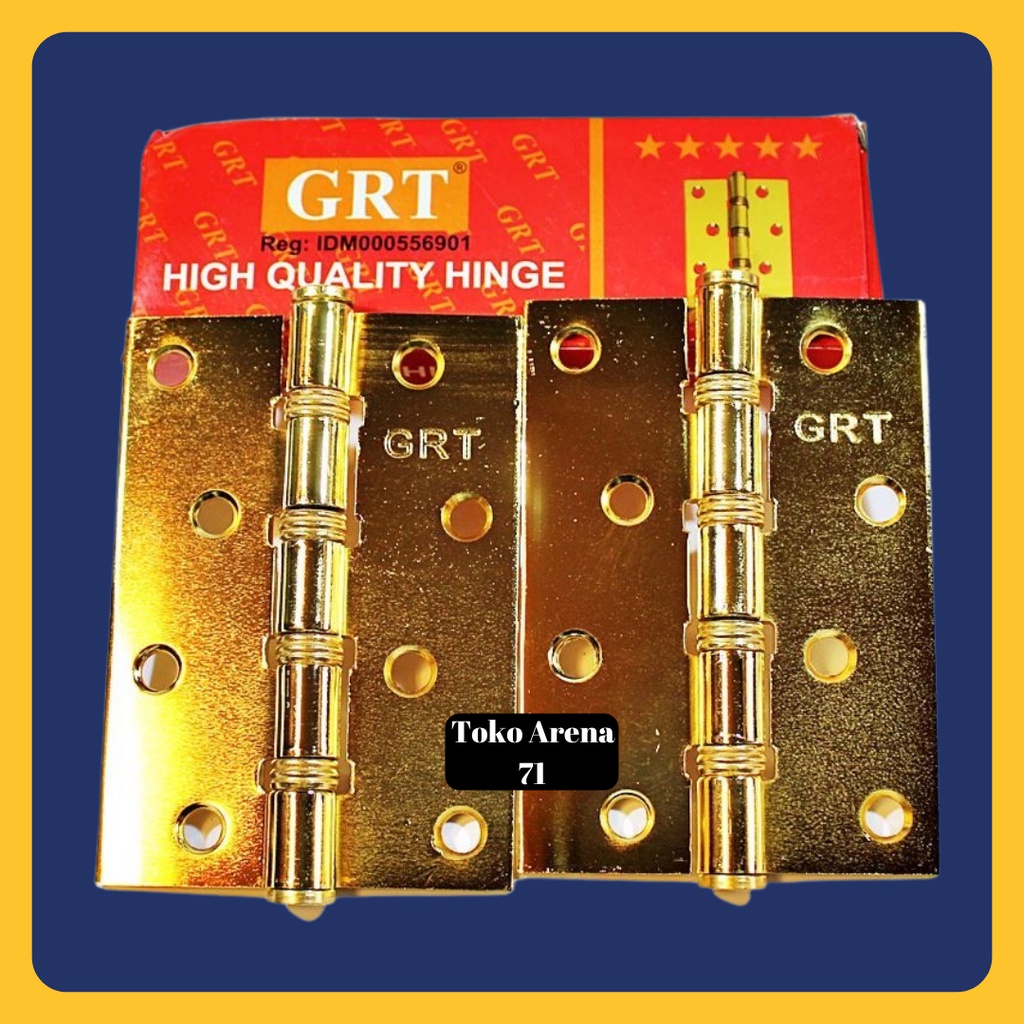 ENGSEL PINTU GRT ENGSEL JENDELA GRT KUNING 4 INCH 4INCH