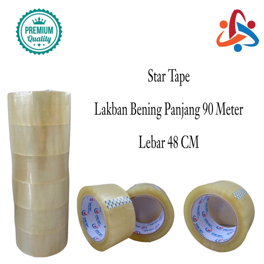 

Lakban Bening 90 Meter Kualitas premium Star Tape