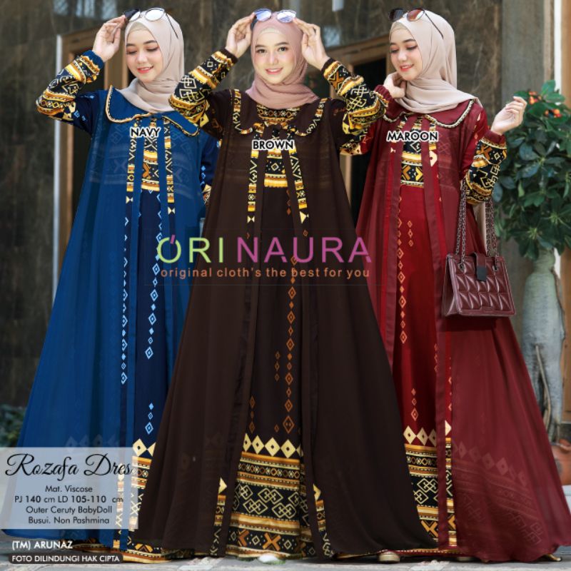 GAMIS DEWASA/ROZAFA DRESS ORIGINAL BY ORI NAURA