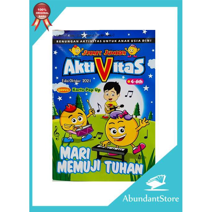 Renungan Harian Anak Spirit Junior 4 - 6 Tahun - Edisi Oktober 2021