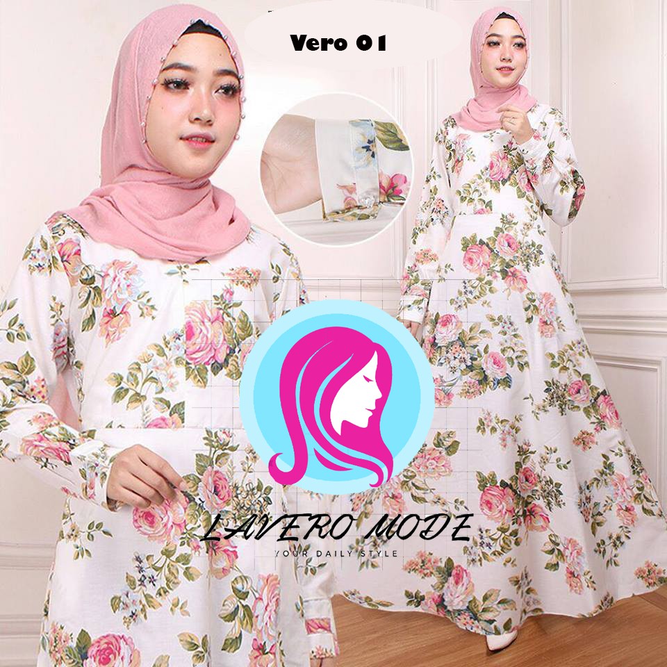 GAMIS KATUN BANGKOK MOTIF BUNGA