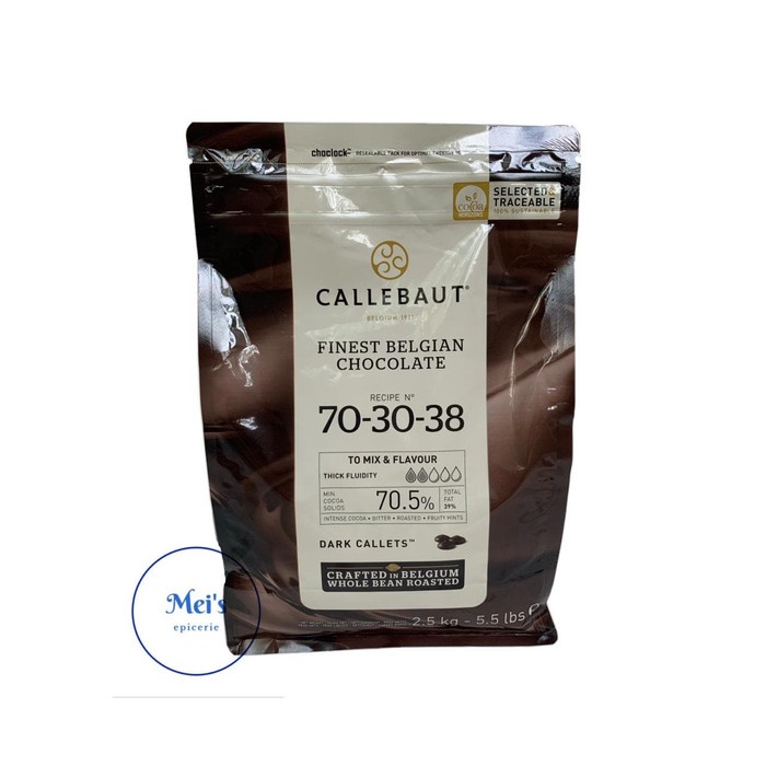 

Siap Kirim Callebaut Dark Noir Chocolate Couverture 70,5% 2,5Kg