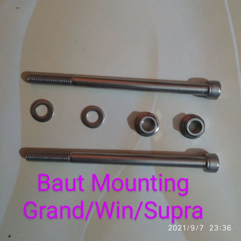 Baut Mounting Gantungan Mesin Honda Win Astrea Grand Supra Legenda Stainless Asli