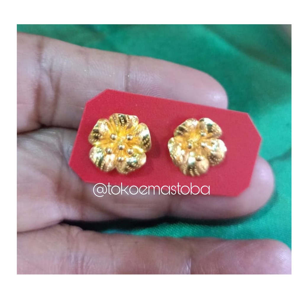 acc Anting mawar emas london 24karat kadar 99.9% berat 2 gram