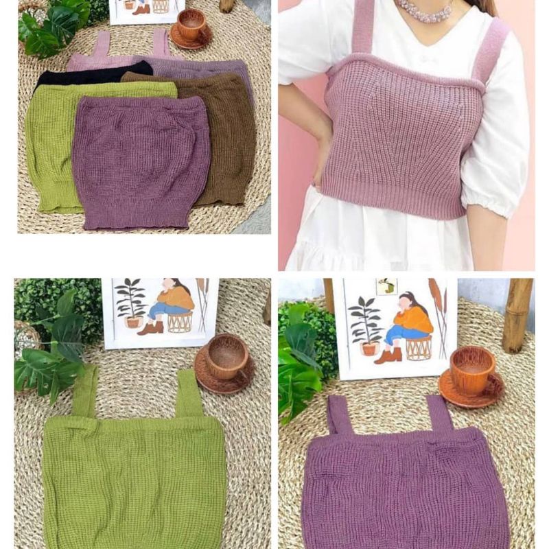 Sabrina VEST/ ROMPI korea/TENGTOP rajut Korea