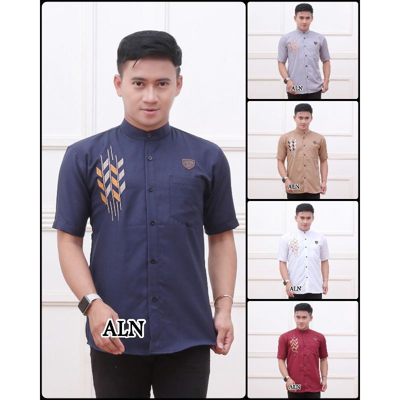 koko lengan pendek gus azmi koko modern masakini koko hadroh baju muslimin