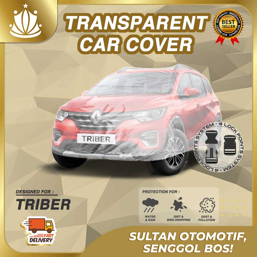 Body Cover Mobil Plastik TEBAL Renault Triber WATERPROOF