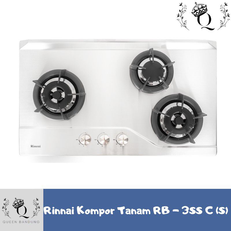 Rinnai Kompor Tanam Kaca RB 3 SS CS