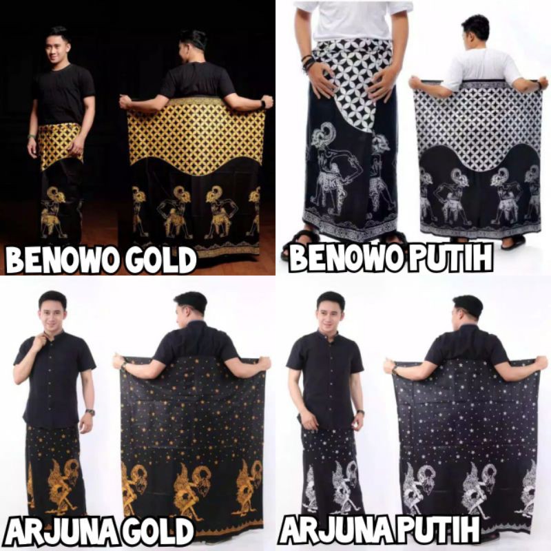 Jual Kain Sarung Batik Pria Katun Motif Wayang Ukuran Dewasa Asli