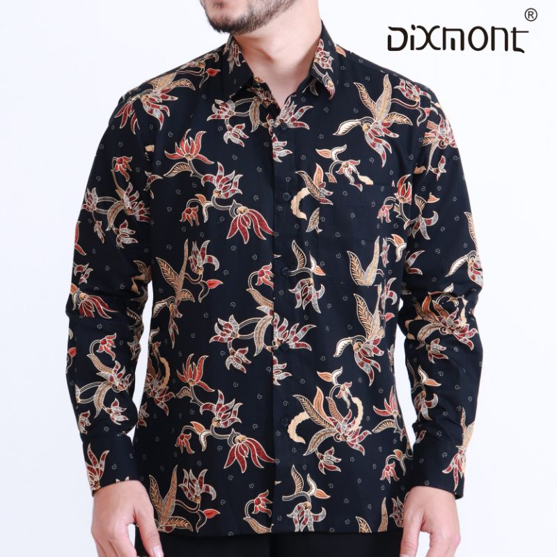 Dixmont Kemeja Pria Batik Panjang Hem BL04021