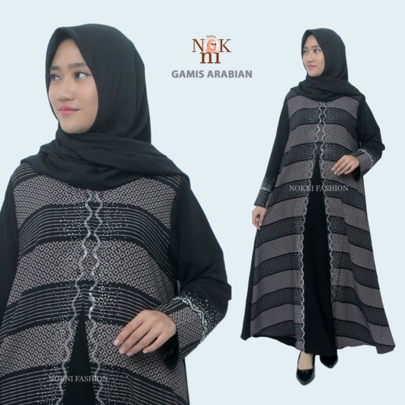 NAIRA Gamis Abaya Maxi Dress Arabian - Nokni Fashion