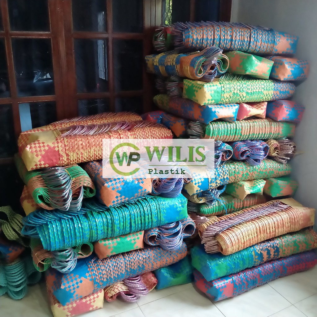 Tas Bingkisan KOTAK SEDANG (M) / Tas Anyaman Plastik Hampers Souvenir Parcel Bingkisan Selamatan