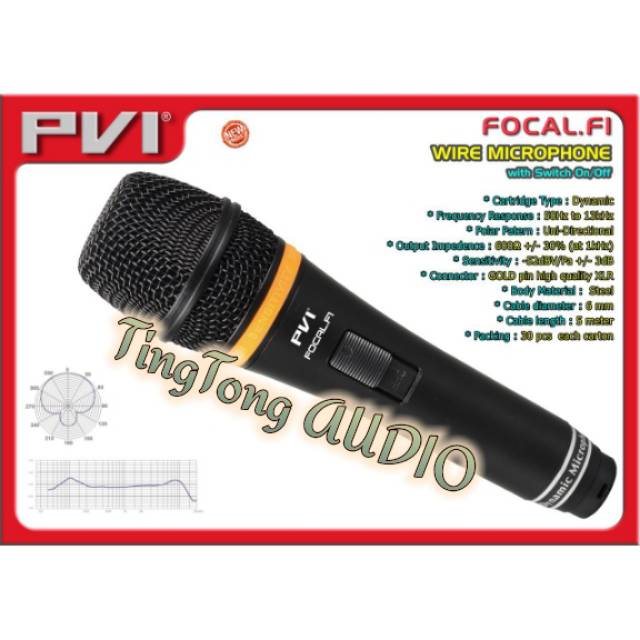 Mic kabel mumer merk PVI tipe Focal F1