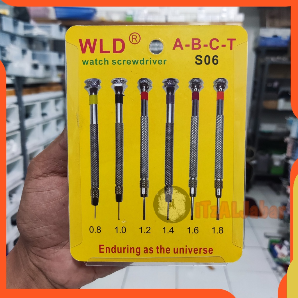 Alat servis jam tangan Obeng minus paket Stainless steel WLD WH155