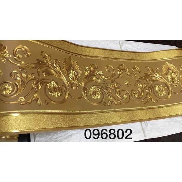 Wallsticker Wallpaper Dinding Border List Klasik Gold Mewah