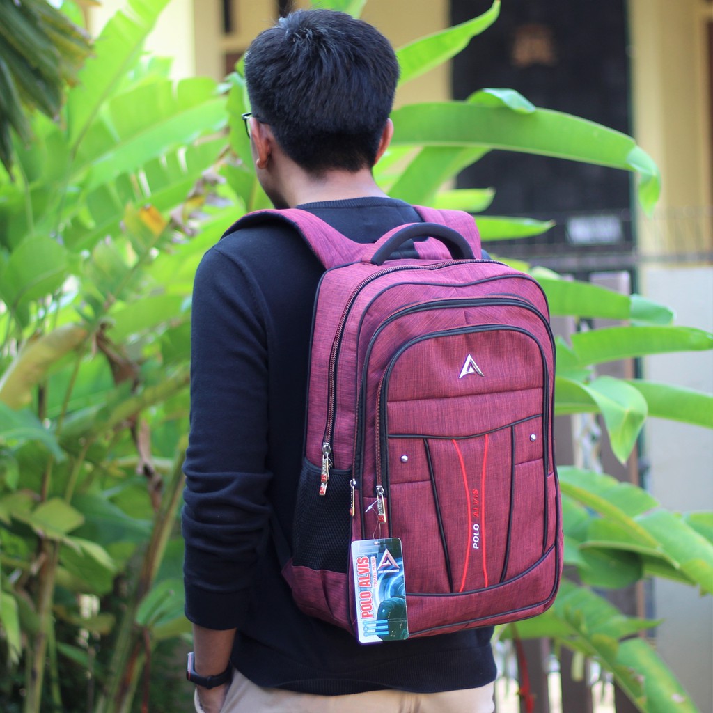 RANSEL GENDONG PRIA TAS SEKOLAH COWOK SD SMP SMA KULIAH KERJA POLO ALVIS LAPTOP KEREN STYLISH MURAH