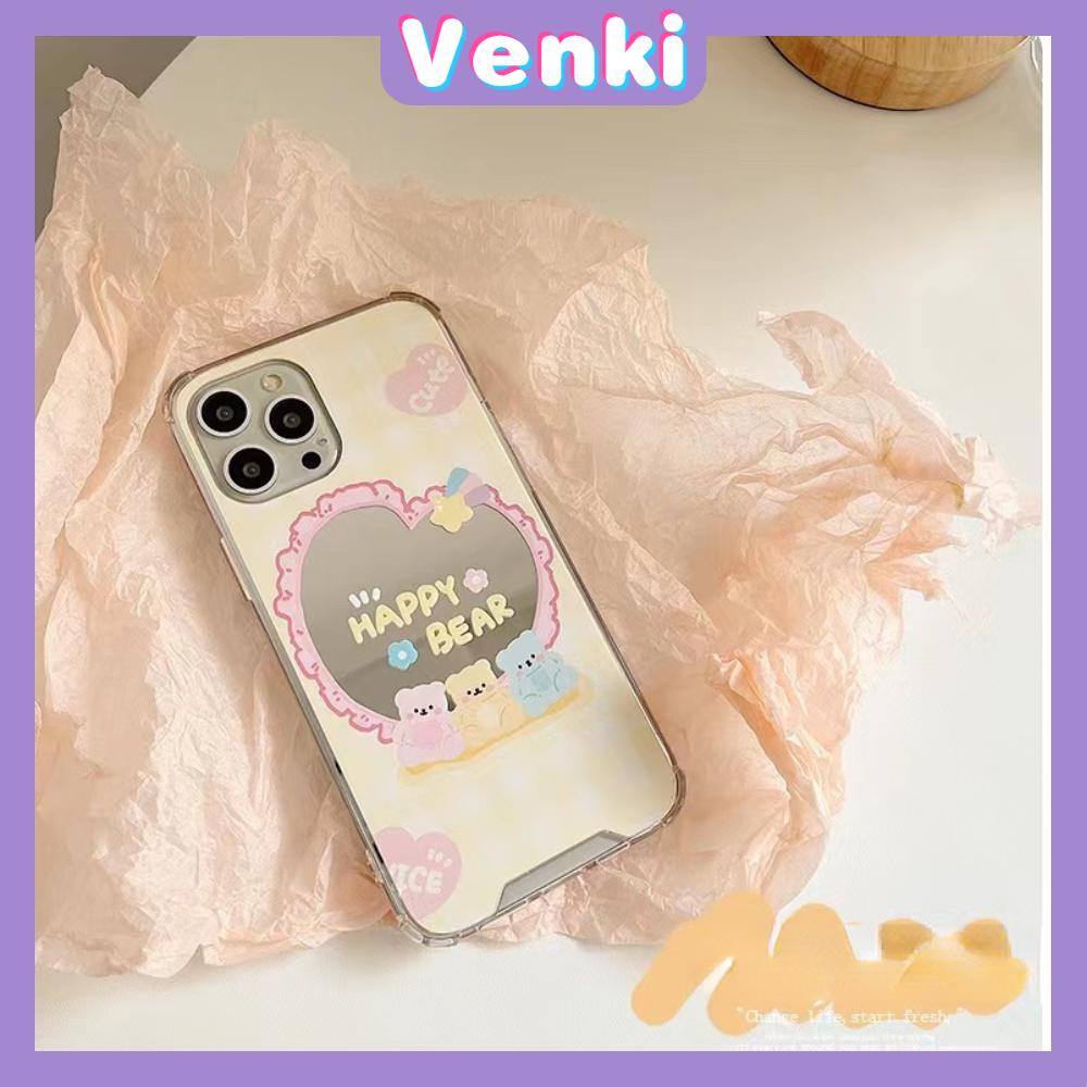 iPhone Case Luxury Acrylic Reflective Mirror Airbag Shockproof Protection Camera Cartoon Cute Compatible For iPhone 11 iPhone 13 Pro Max iPhone 12 Pro Max iPhone 7Plus iPhone xr