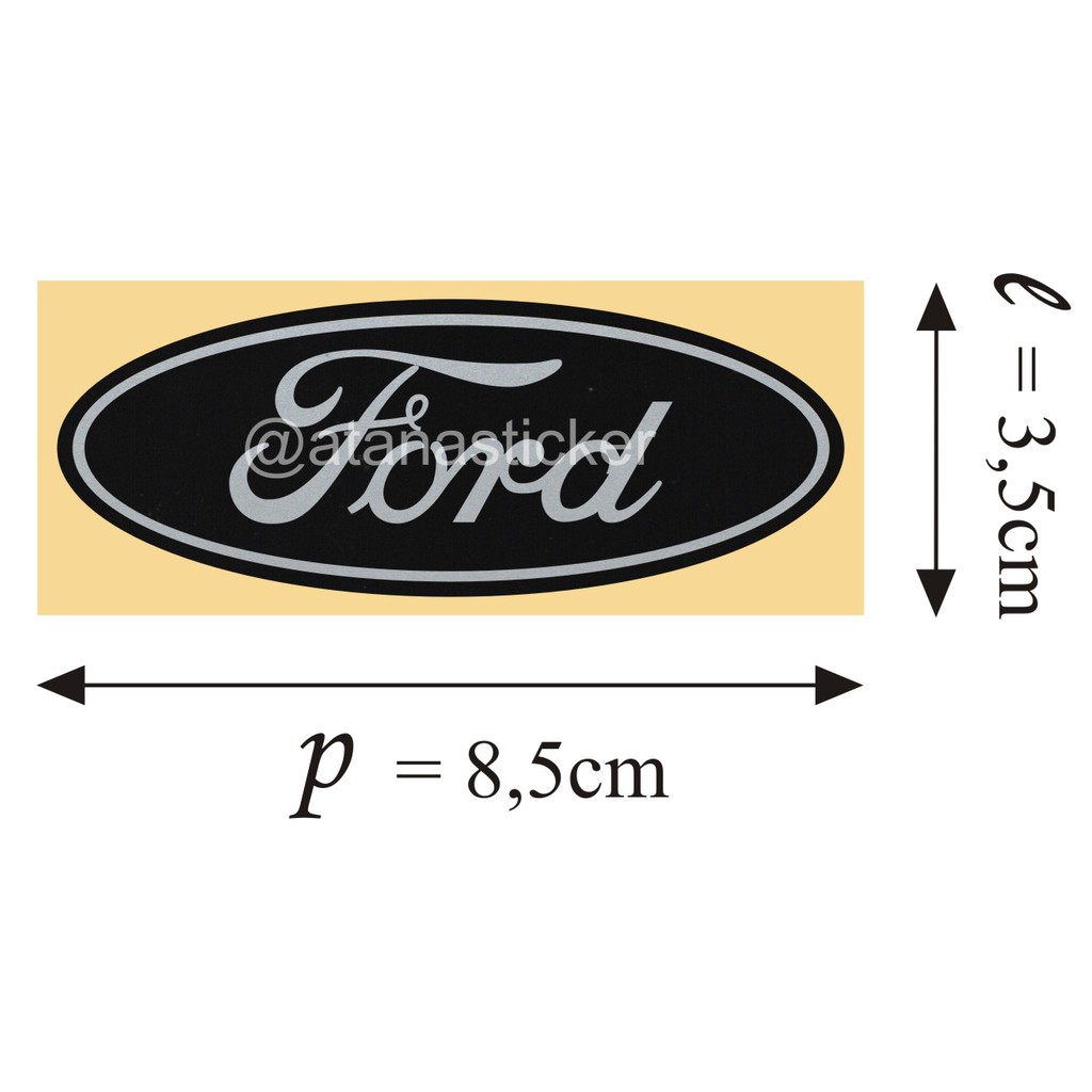 Sticker Cutting Logotype Ford 8,5x3,5cm