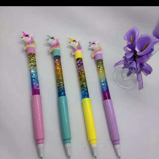 

bolpen unicorn glitter