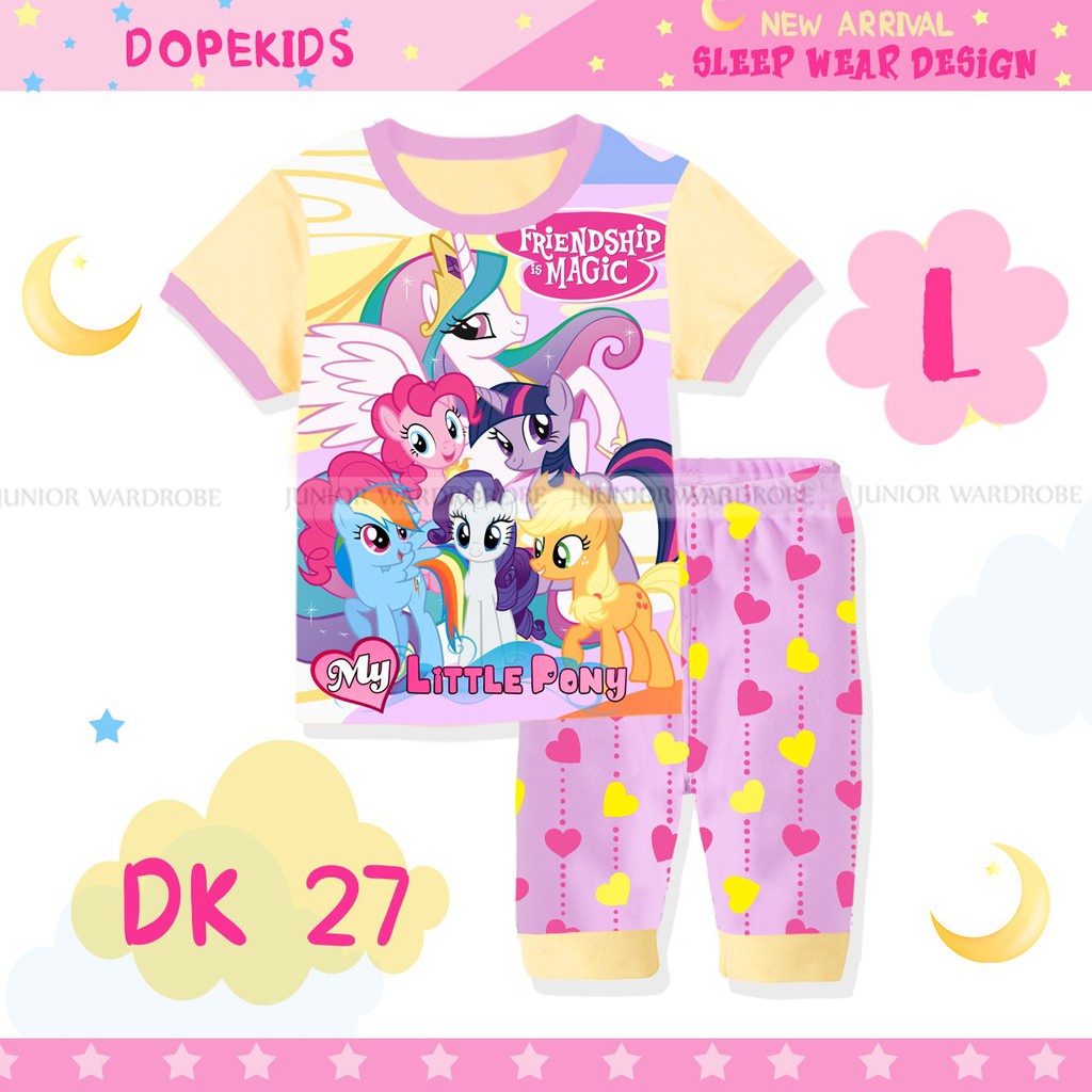 Setelan Piyama Pendek Anak Perempuan / Setelan Piyama DK 27 Import