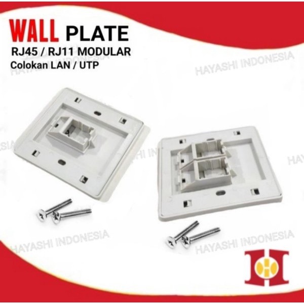 Faceplate RJ45 RJ11 Cat 5 6 Single Double UTP Modular Outbox WallPlate