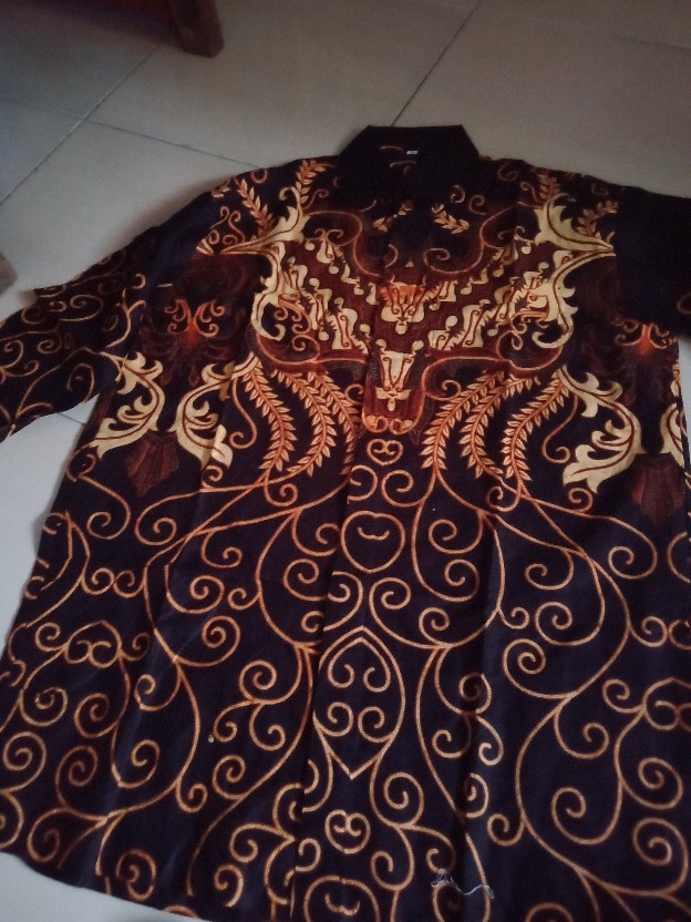 Batik Pria Size M L Xl Xxl  Bswart Batik Hrb026 Kenongo Hem Panjang Padi