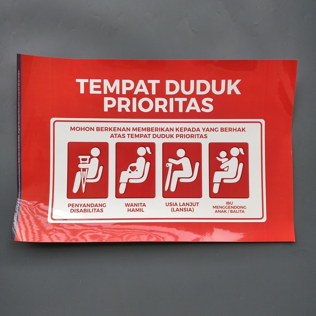 

Stiker Vinyl Tempat Duduk Prioritas (Merah)