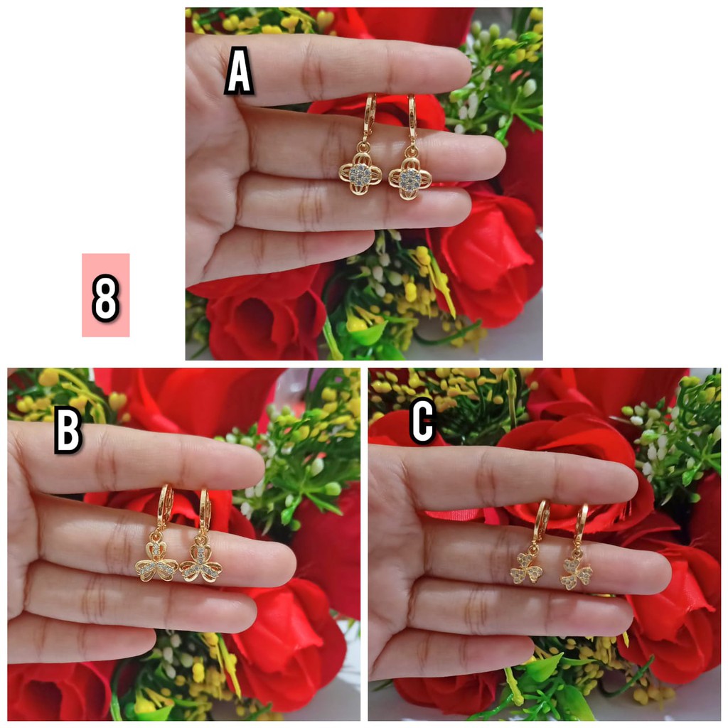 Anting Dewasa Permata Mewah gold (COD)