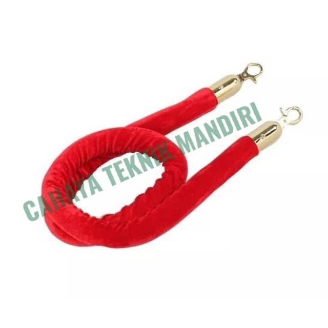 

Tali pembatas 1.5 meter warna merah ( bludru ) talinya saja